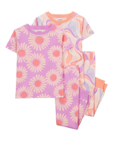 Pijama longo bebê 4 peças floral ondulações multicor | Carter's