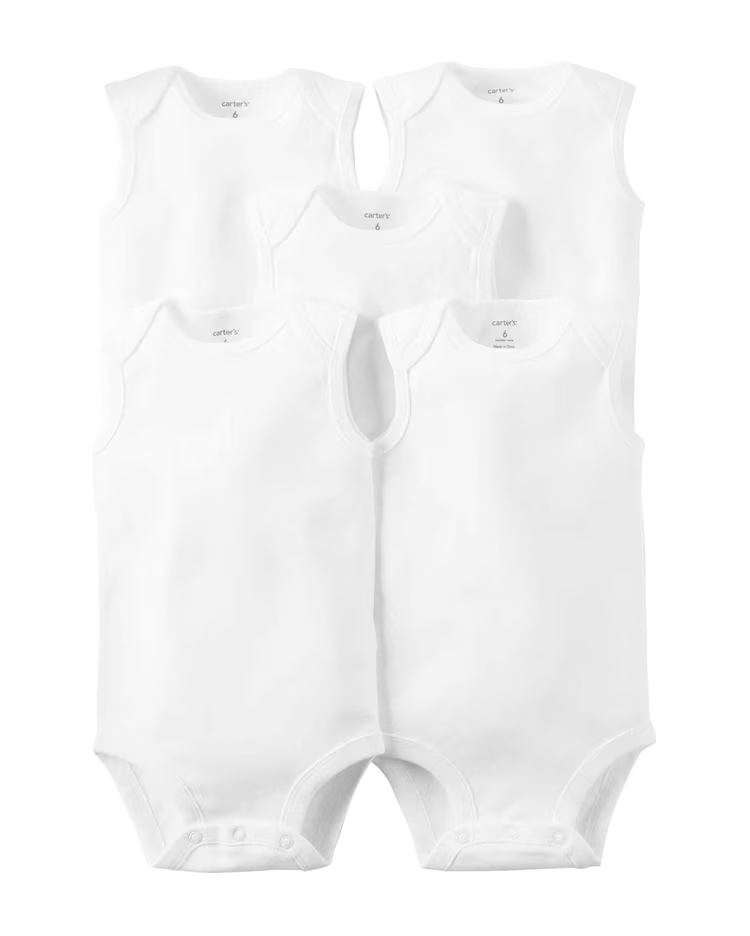 Kit Body Bebê Carter´s 5 Peças - Branco